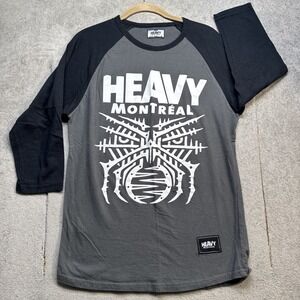 Heavy Montreal Rob Zombie Marilyn Manson Two Sided Band Tee Raglan Large Concert